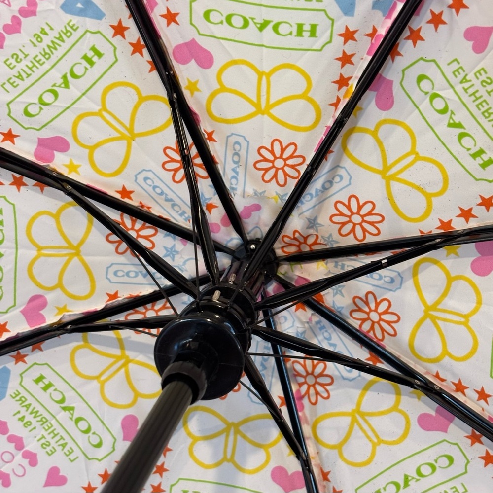 Coach y2k butterfly logo monogram nylon umbrella - Picture 10 of 10